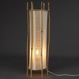 Lampadaire en bambou de Louis Sognot, années 1950