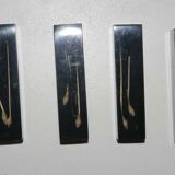 Service of 6 resin knife holders and inclusion 60's years