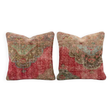 Lot de 2 housses de coussin turque vintage 58x58 cm