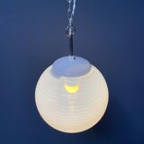 Mother of pearl opaline glass pendant lamps from the 1960s