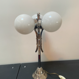 Metal lamp with its opalines 1970