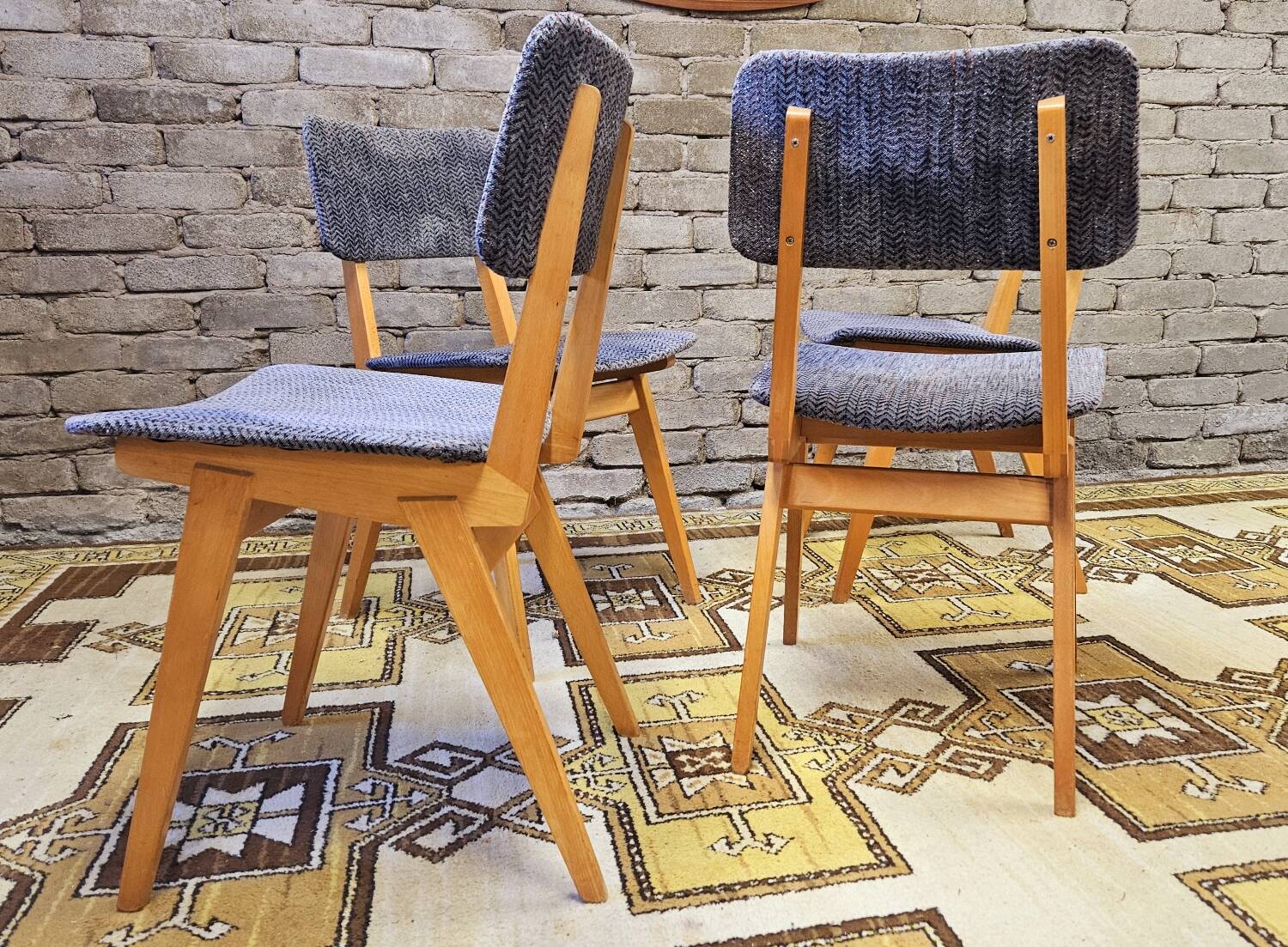 Set of 4 vintage 1960s Scandinavian chairs