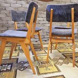 Set of 4 vintage 1960s Scandinavian chairs