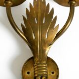 A pair of mid-century modern brass wall lamps by Vereinigte Werkstätten