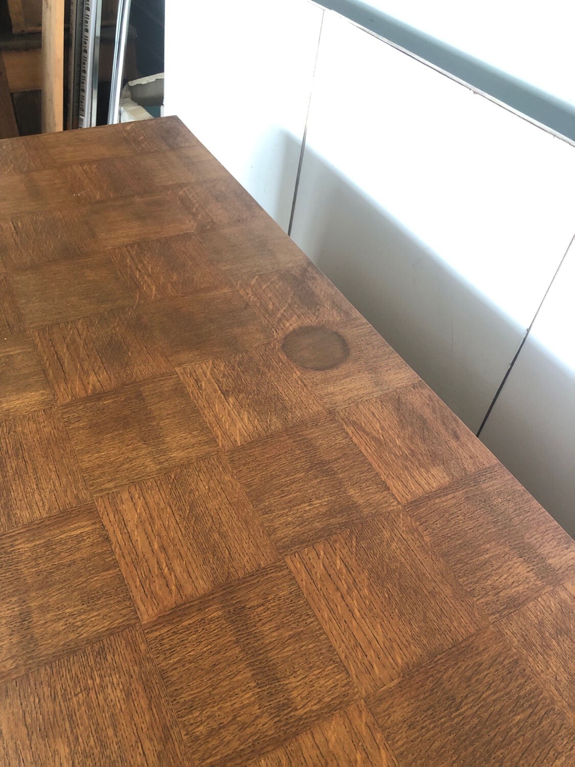Art deco sideboard with checkered doors and top
