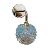 Vintage globe wall lamp in molded glass