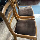 Set of 2 vintage 1950s solid wood chairs – Scandinavian style