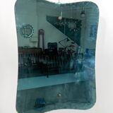 Mid-century green mirror from 50s