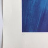 Jacques monory, fuite n° 7, 1980. original screenprint signed in pencil