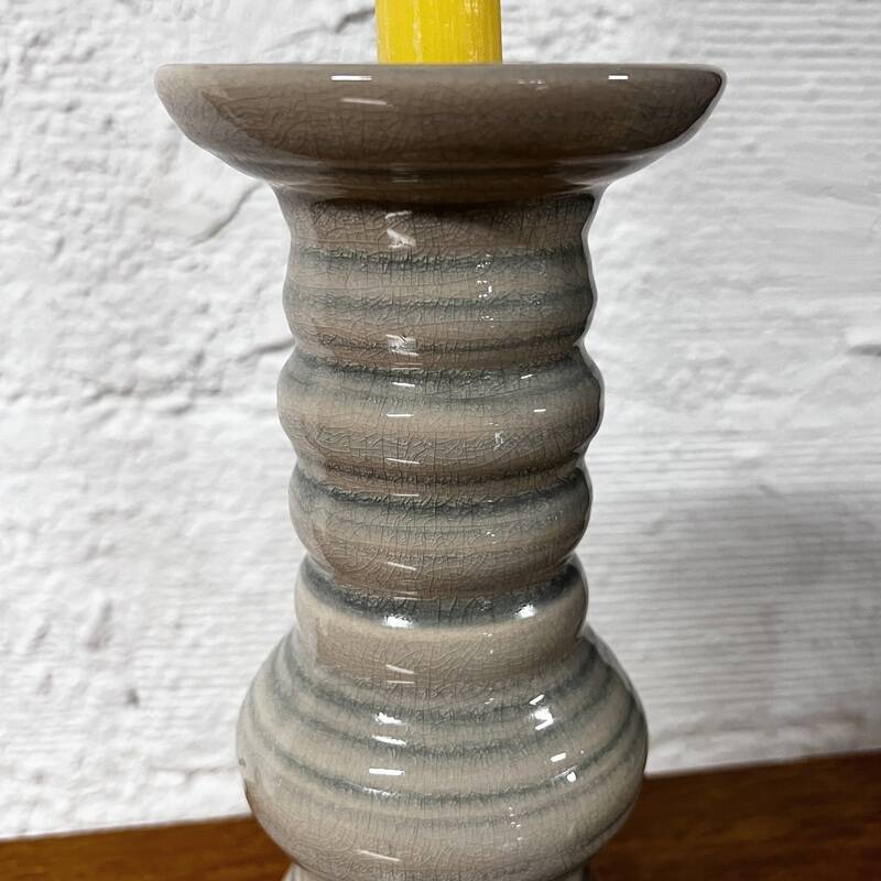 Large earthenware candle holder