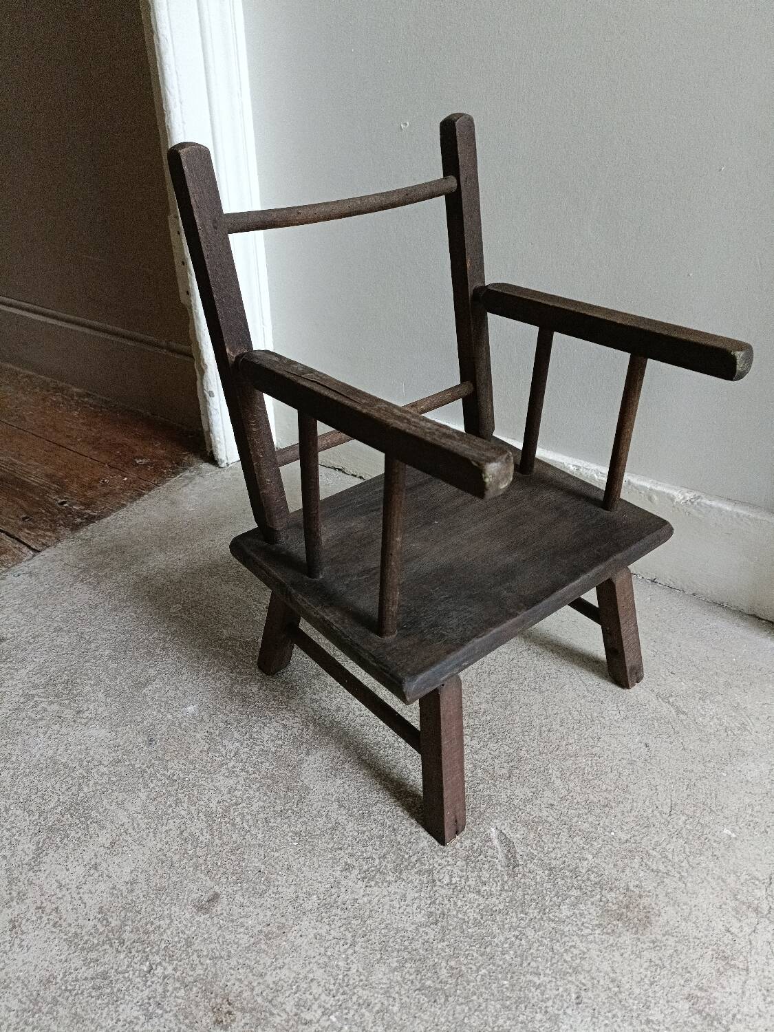 Antique doll's chair