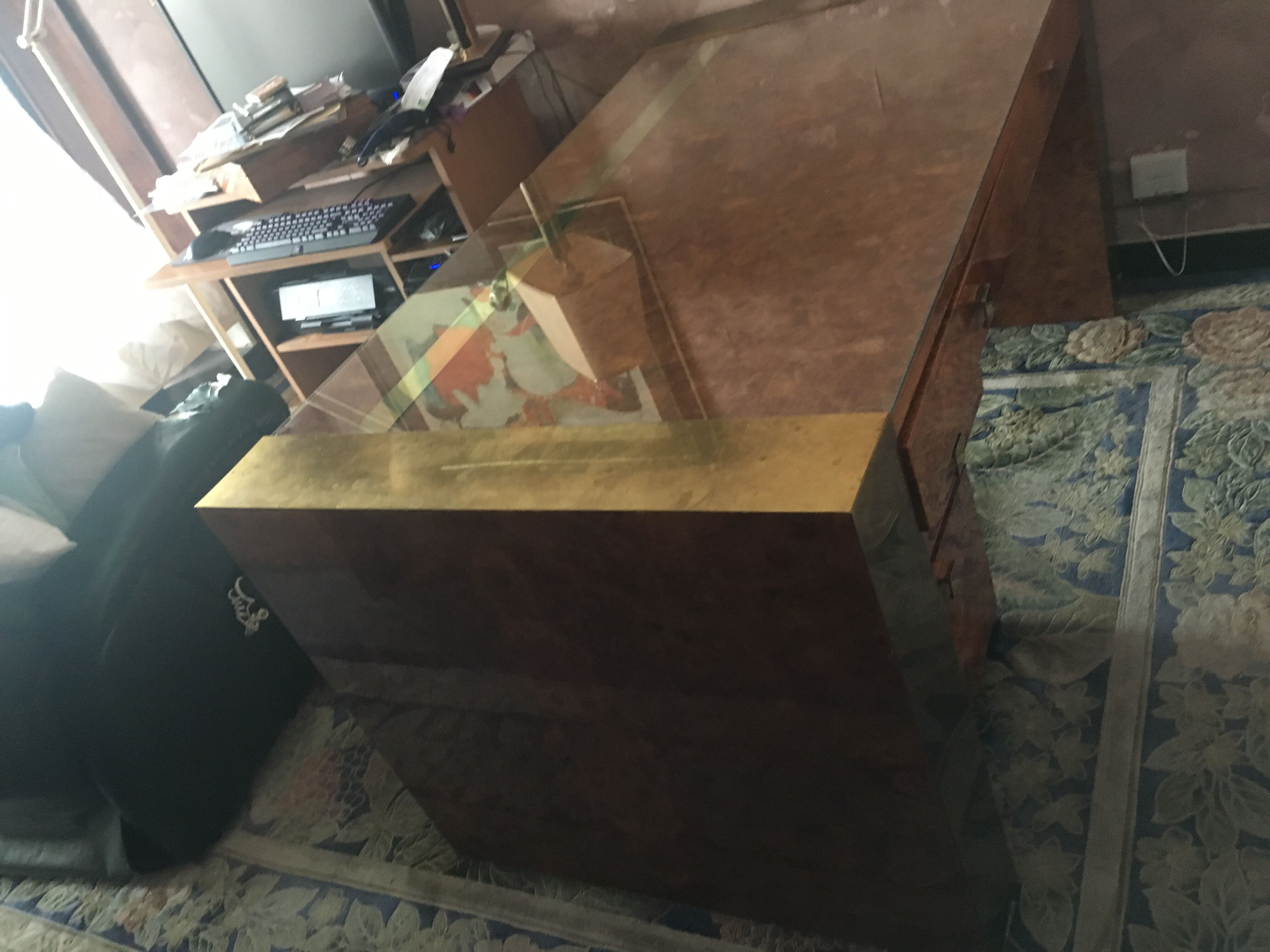 Jean-Claude Mahey elm burl desk