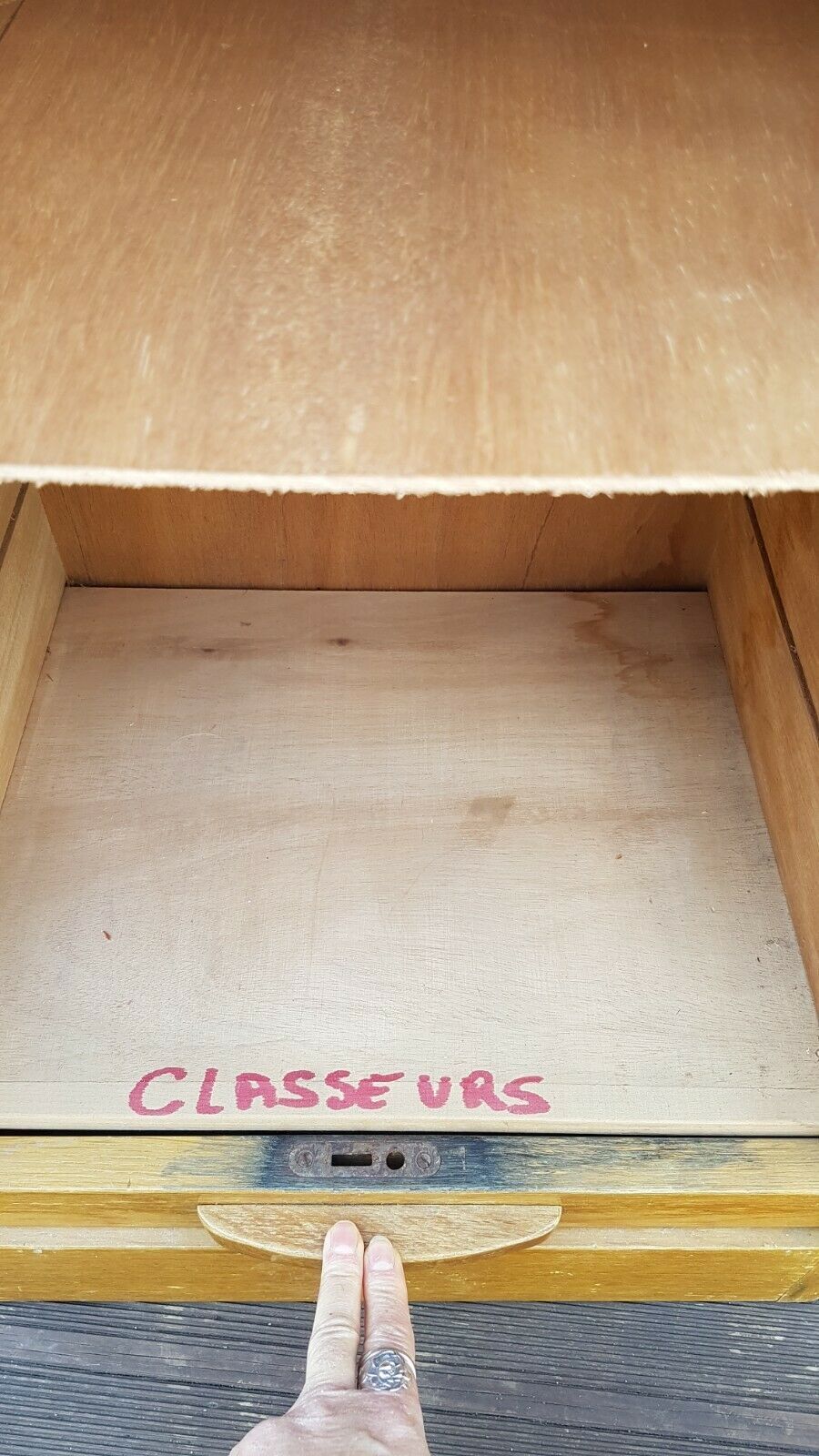 70s vintage binder cabinet