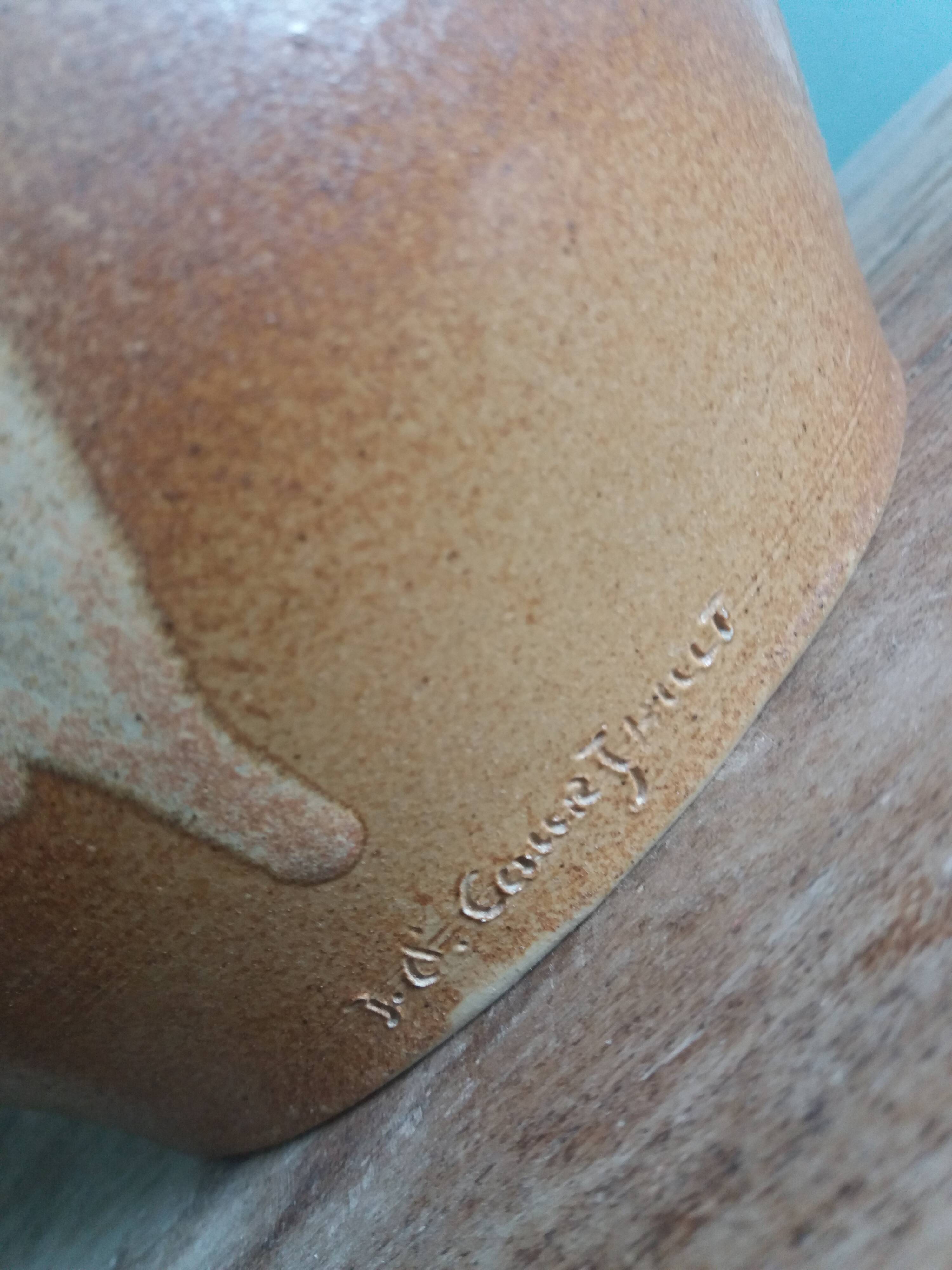 30 cm pitcher vase signed Jean-Claude Courjault Keraluc