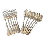 Set of 12 silver-plated cutlery sets, circa 1888