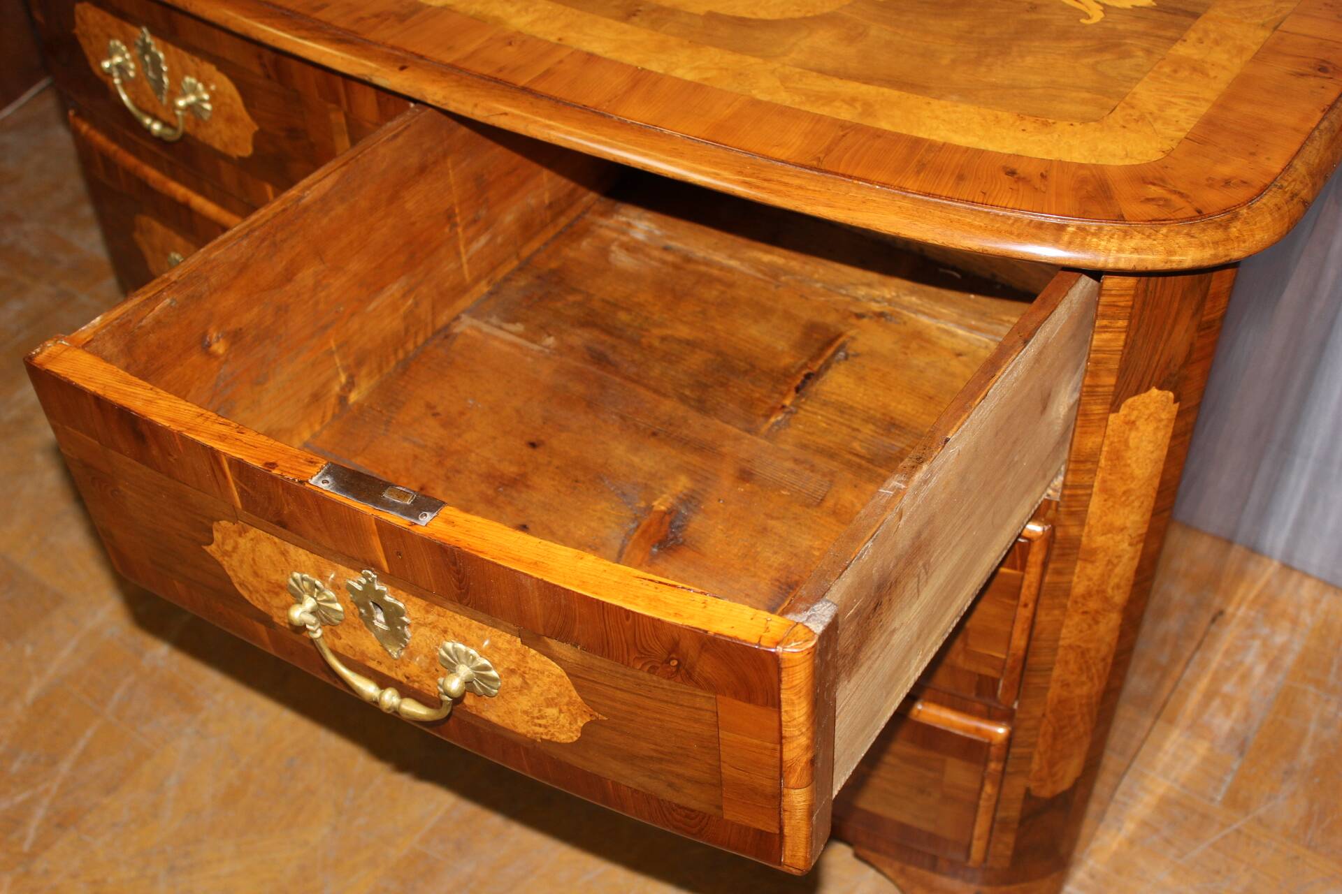 Louis XIV commode in 18th-century marquetry