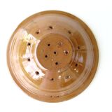 Old drainer dish faisselle in earthenware Varnishing brown