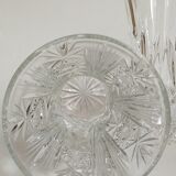 Duo of vintage French crystal vases