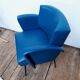 Fauteuil vintage en skaï et pieds métal