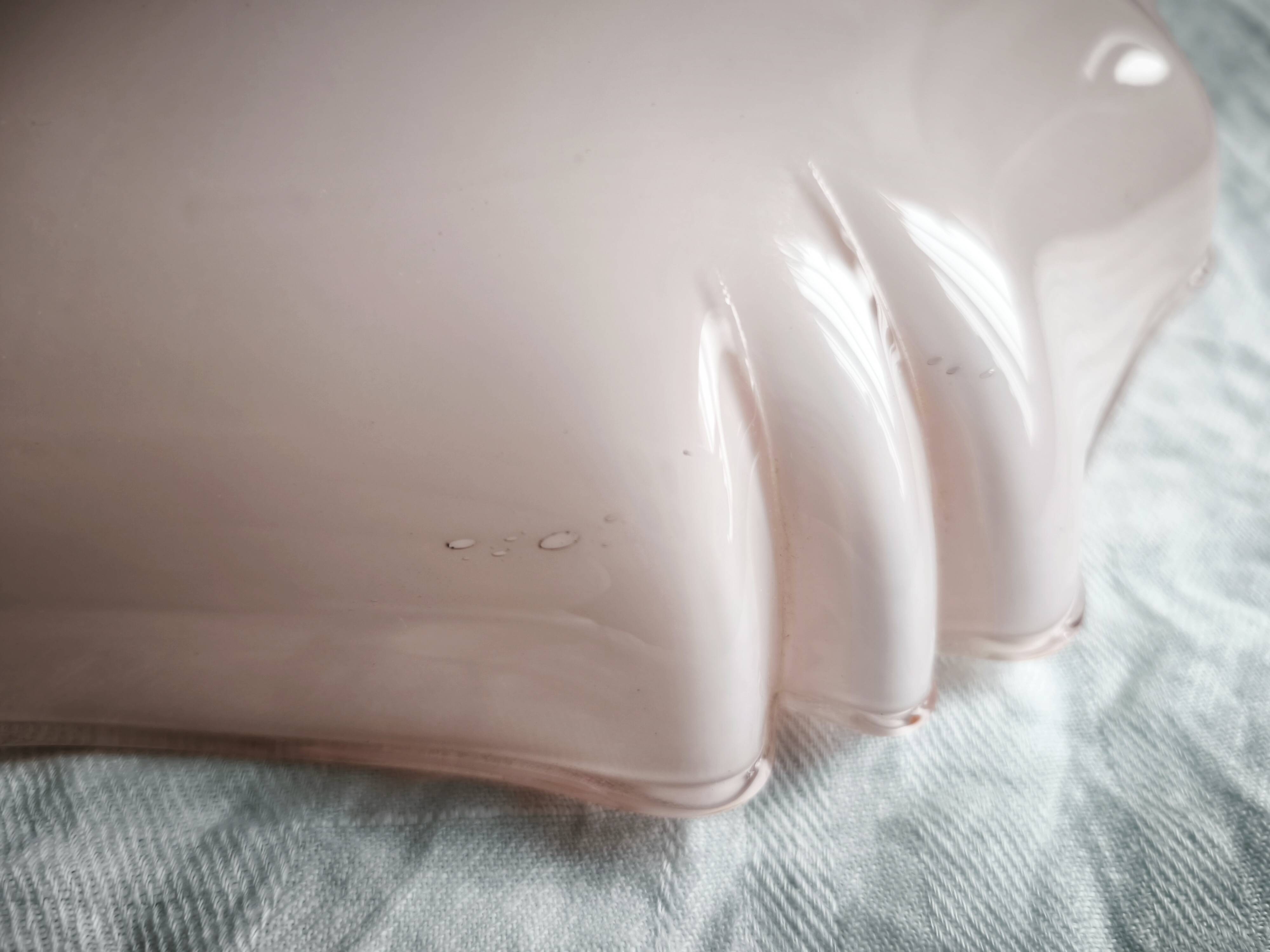 pink glass light fixture