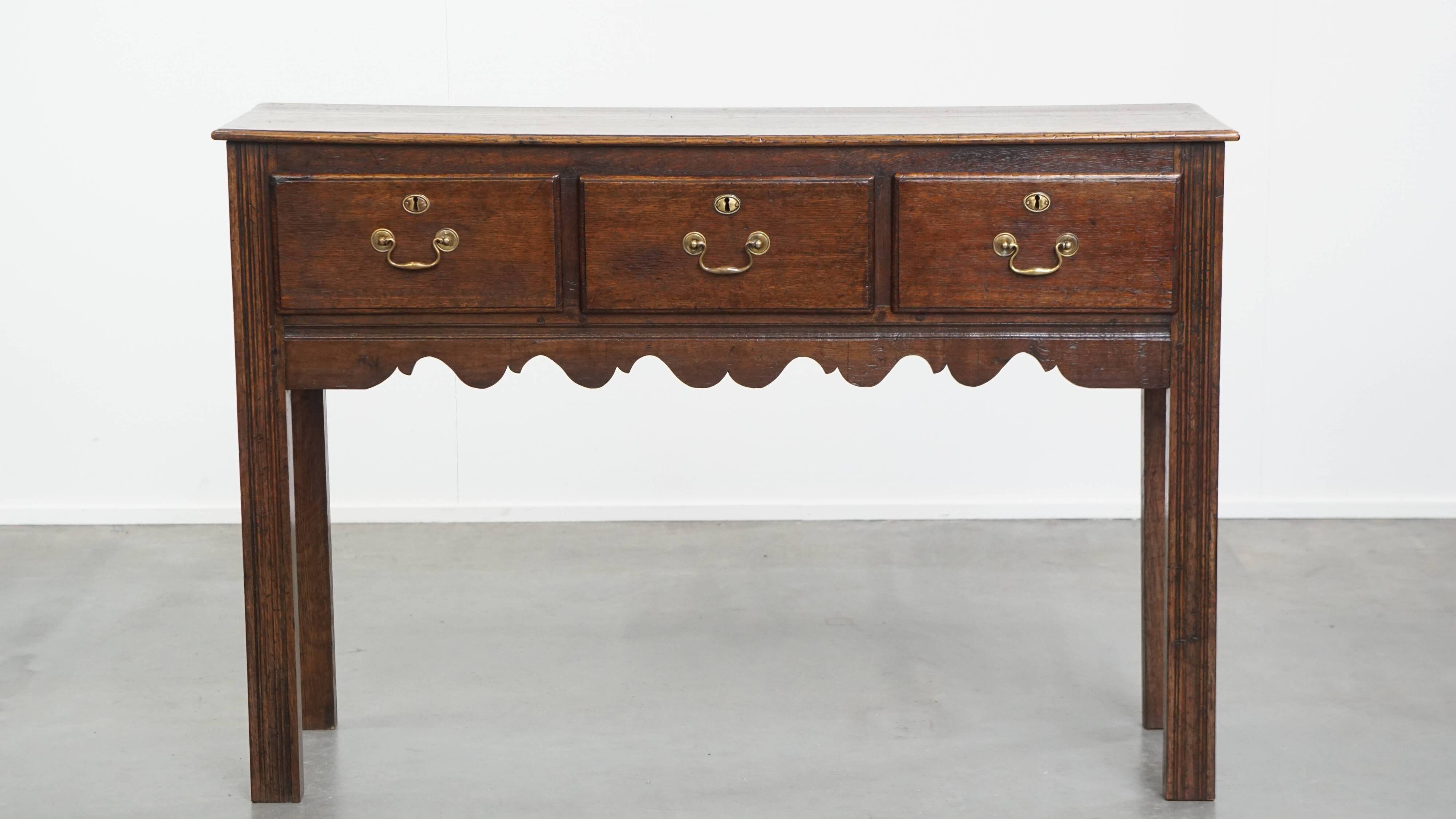 Antique English Oak Side Table / Hall Table from the 19th Century
