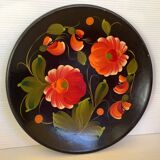 Russian hand decorated flower plate