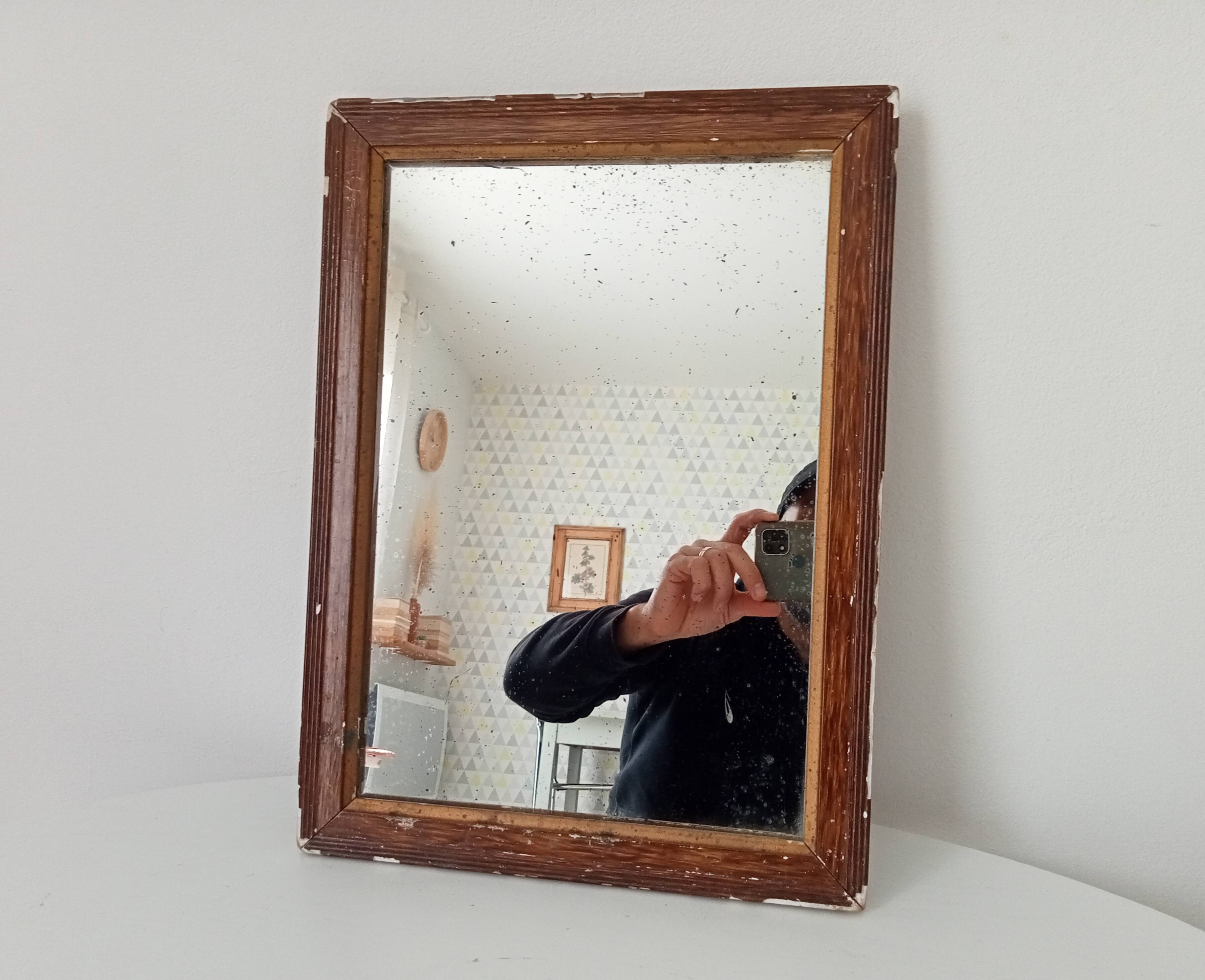 Antique 19th century mirror 38*28 cm