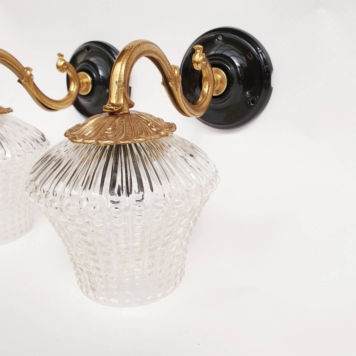 Antique swan neck wall lights