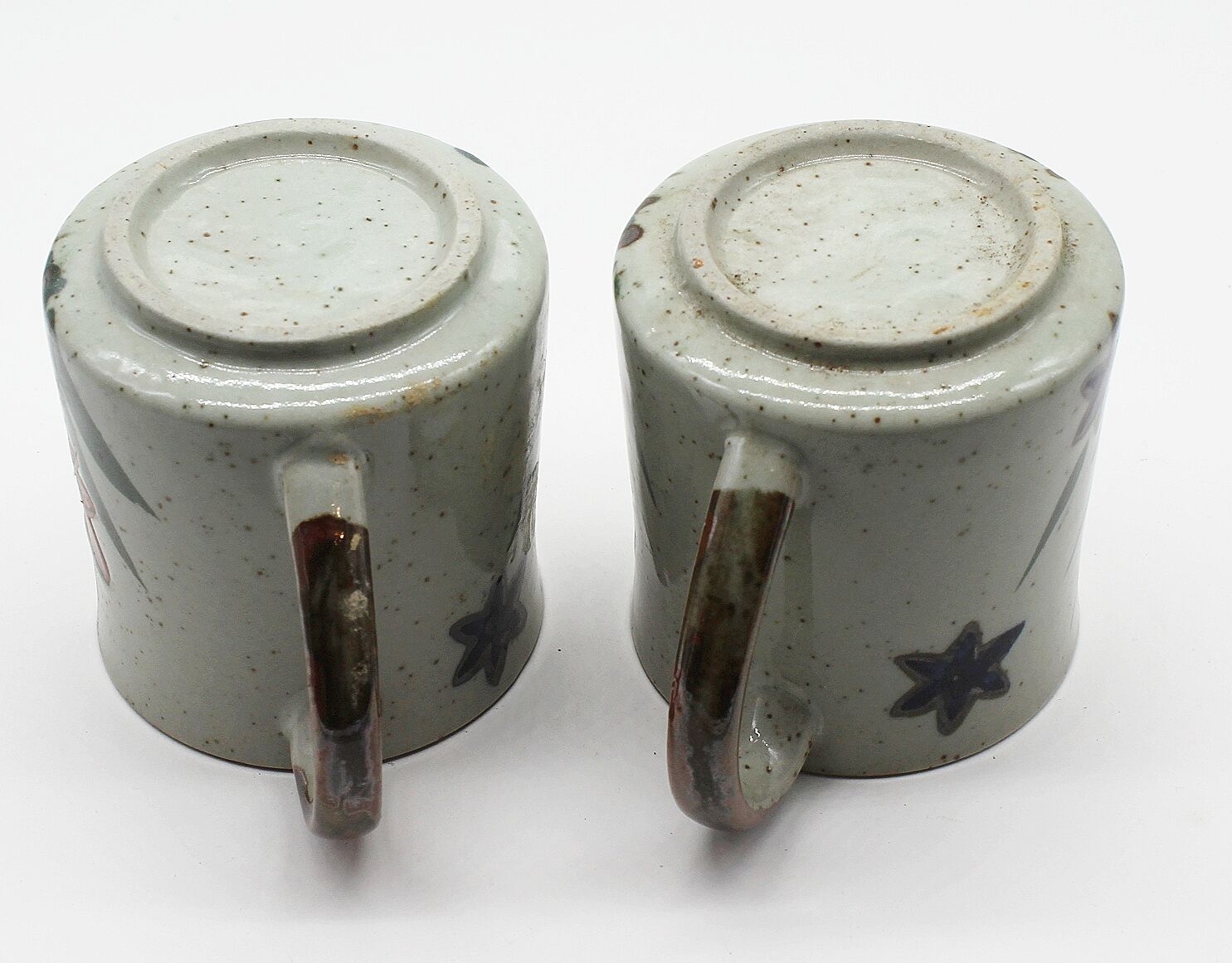 2 vintage sandstone mugs