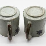 2 vintage sandstone mugs