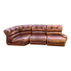Modular brown leather canapé from Cognac, Italy, 1970.