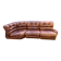 Modular brown leather canapé from Cognac, Italy, 1970.