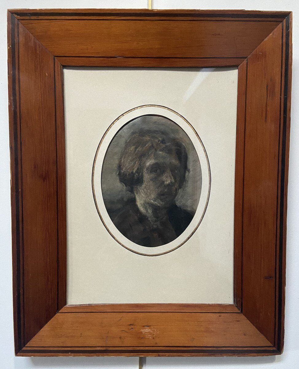 French Romantic School, 19th century Portrait of a man, oil on paper