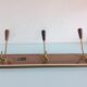 Patère en formica imitation bois à trois tetes / vintage années 60-70