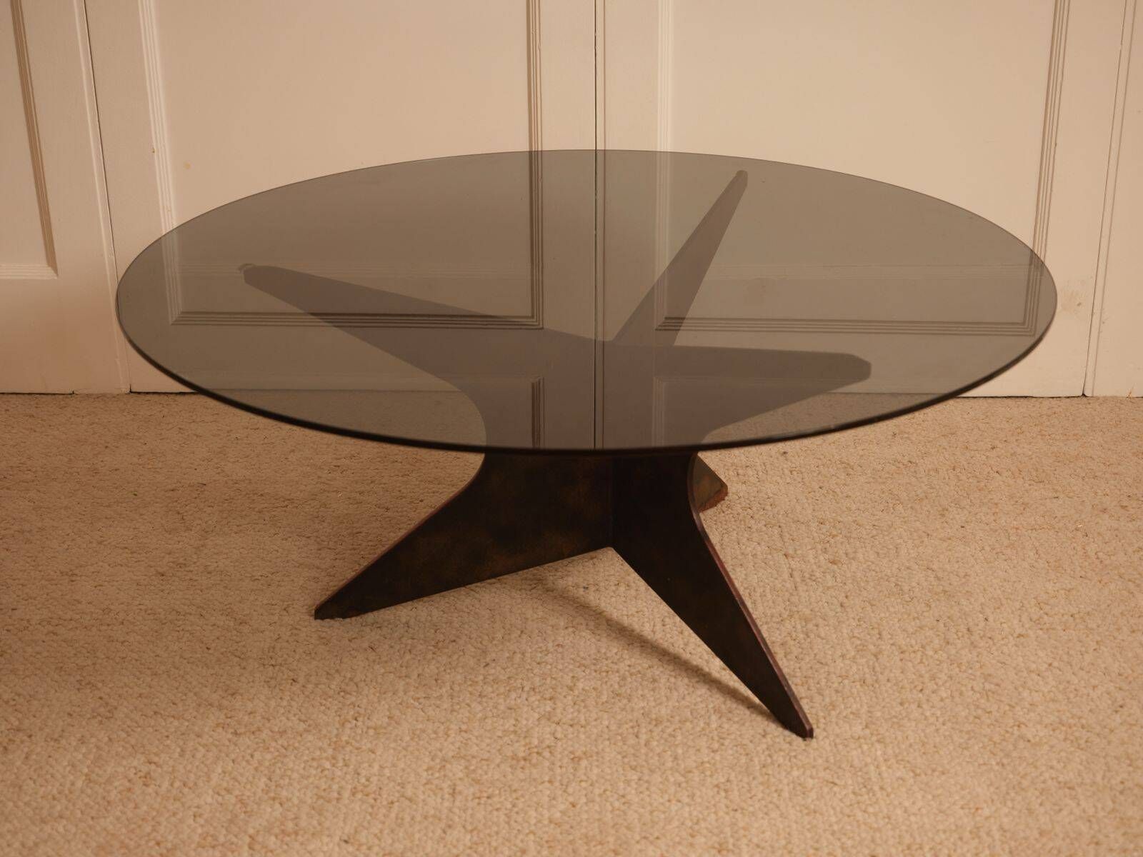 Patinated iron coffee table - France 1960s