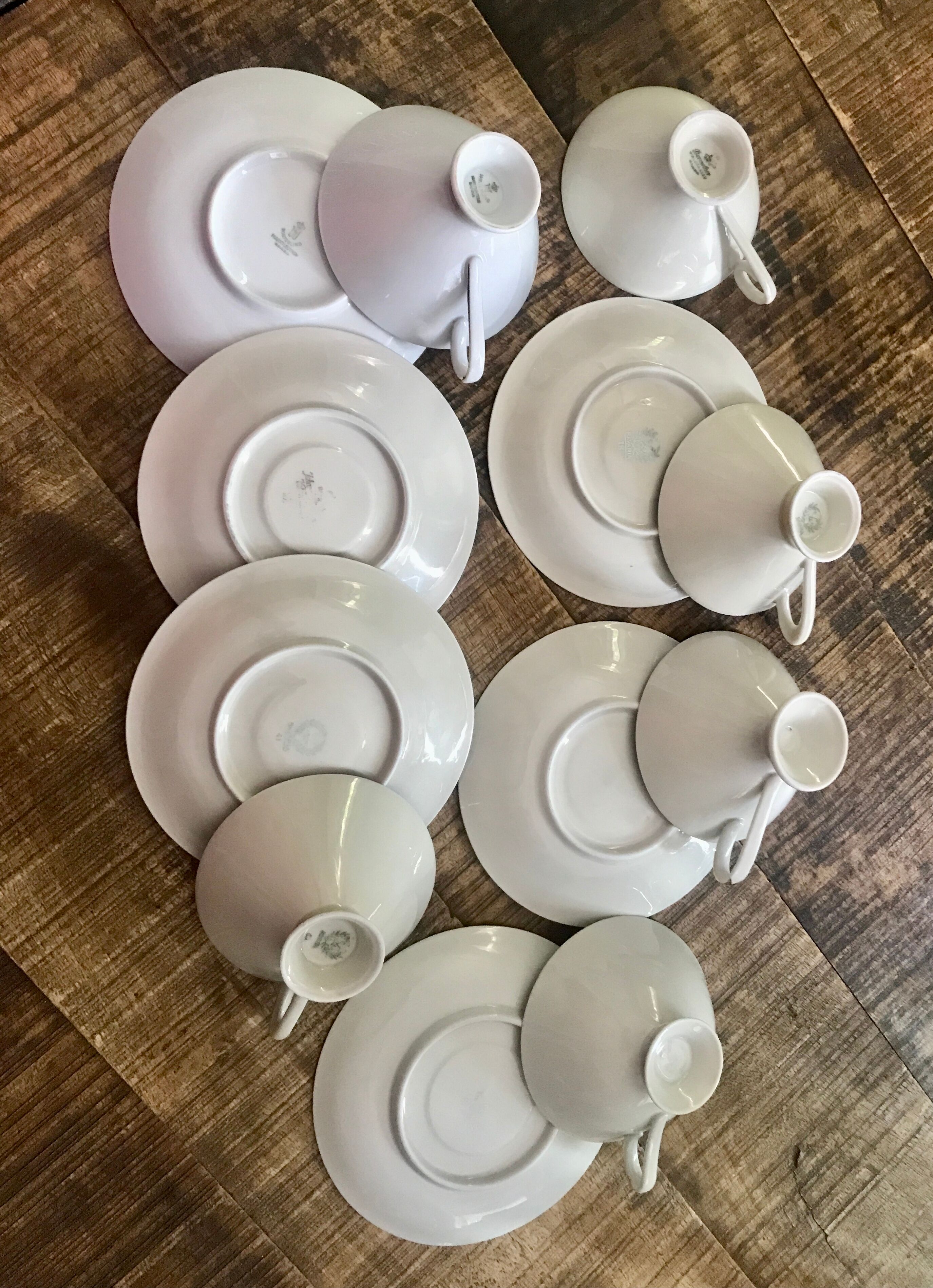 Vintage German fine porcelain cups and saucers