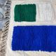 Handmade pure wool rug with colourful patterns 2/3 m