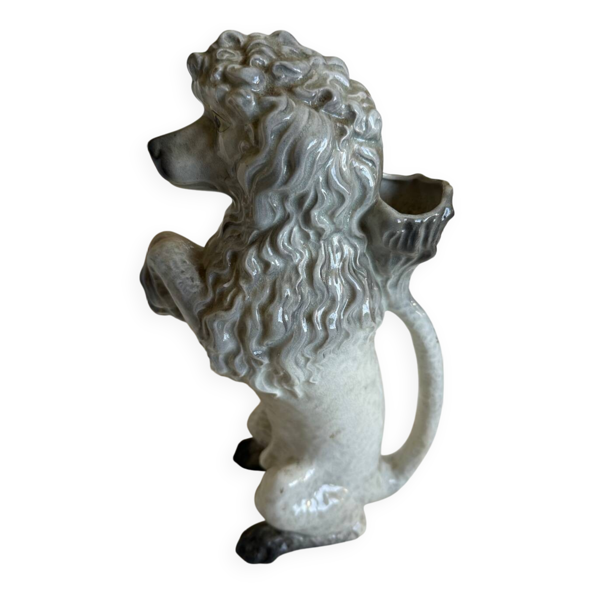 Poodle pitcher in slip