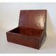 Rectangular box in wooden tuareg leather coating