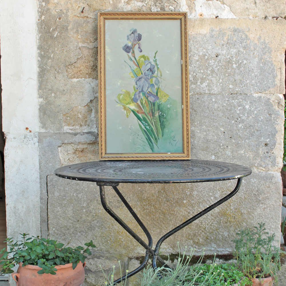 Old watercolor fleurs de lys