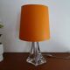 Daum France 1960 crystal lamp signed and labeled - 46 cm