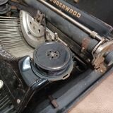 Old portable underwood typewriter