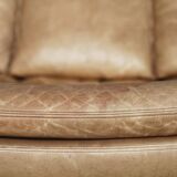 Swivel Leather Chairs by Carl Straub, 1950s, Set of 2