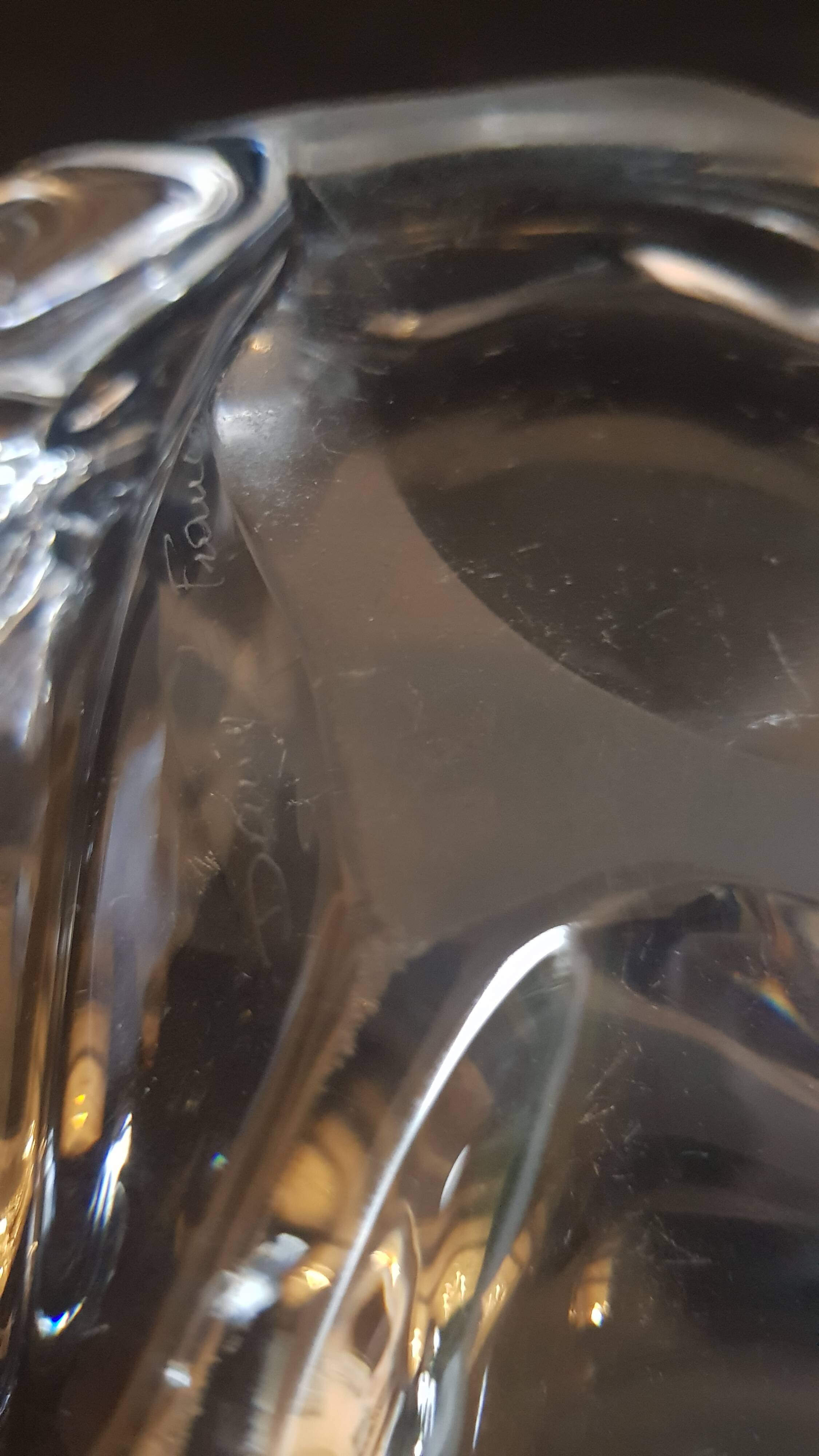Crystal ashtray and pocket tray DAUM FRANCE
