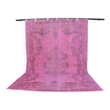 Pink Handknotted Floral Rug sku2356