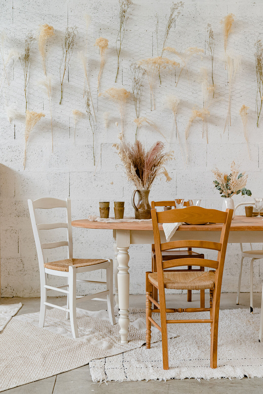 Oval marquetry table – solid wood