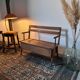 Banc-coffre pieds compas vintage
