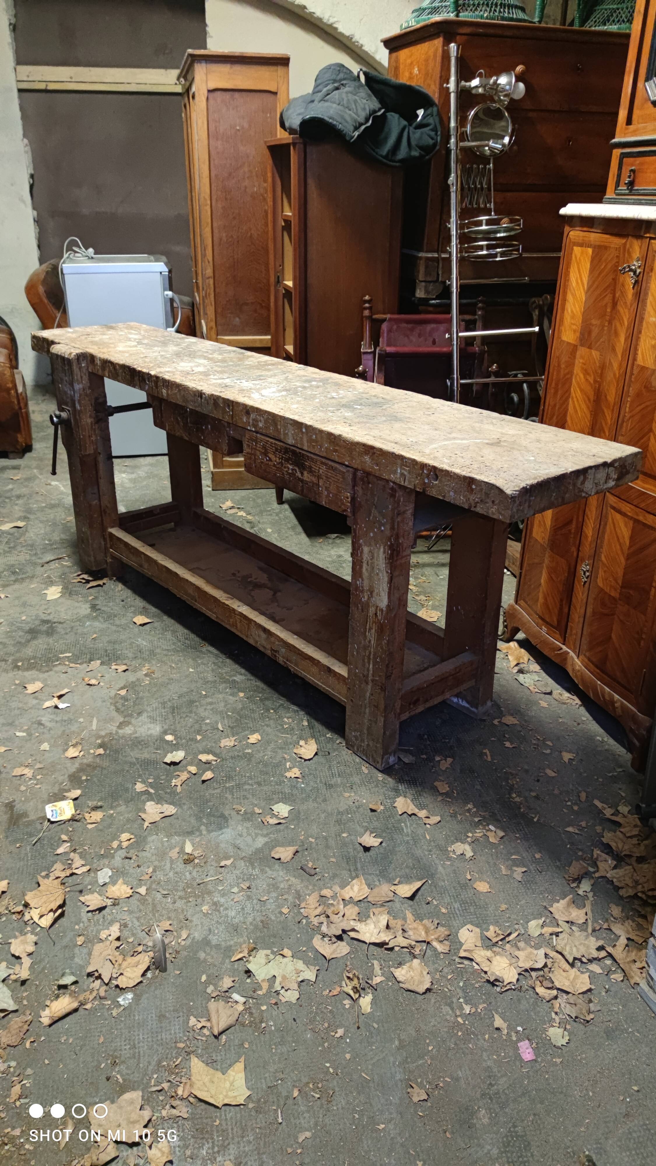 Solid beech carpentry workbench