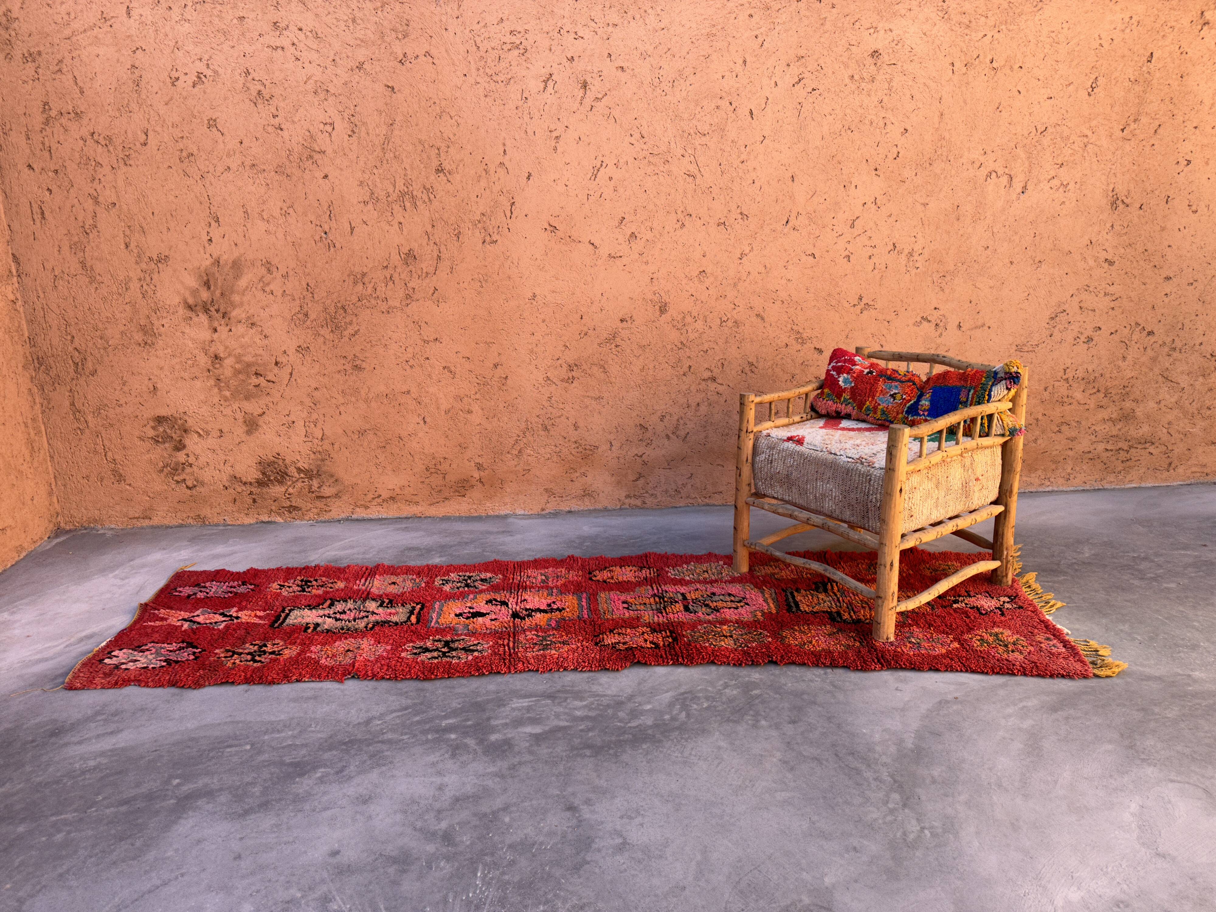 Tapis Marocain boujad rouge
