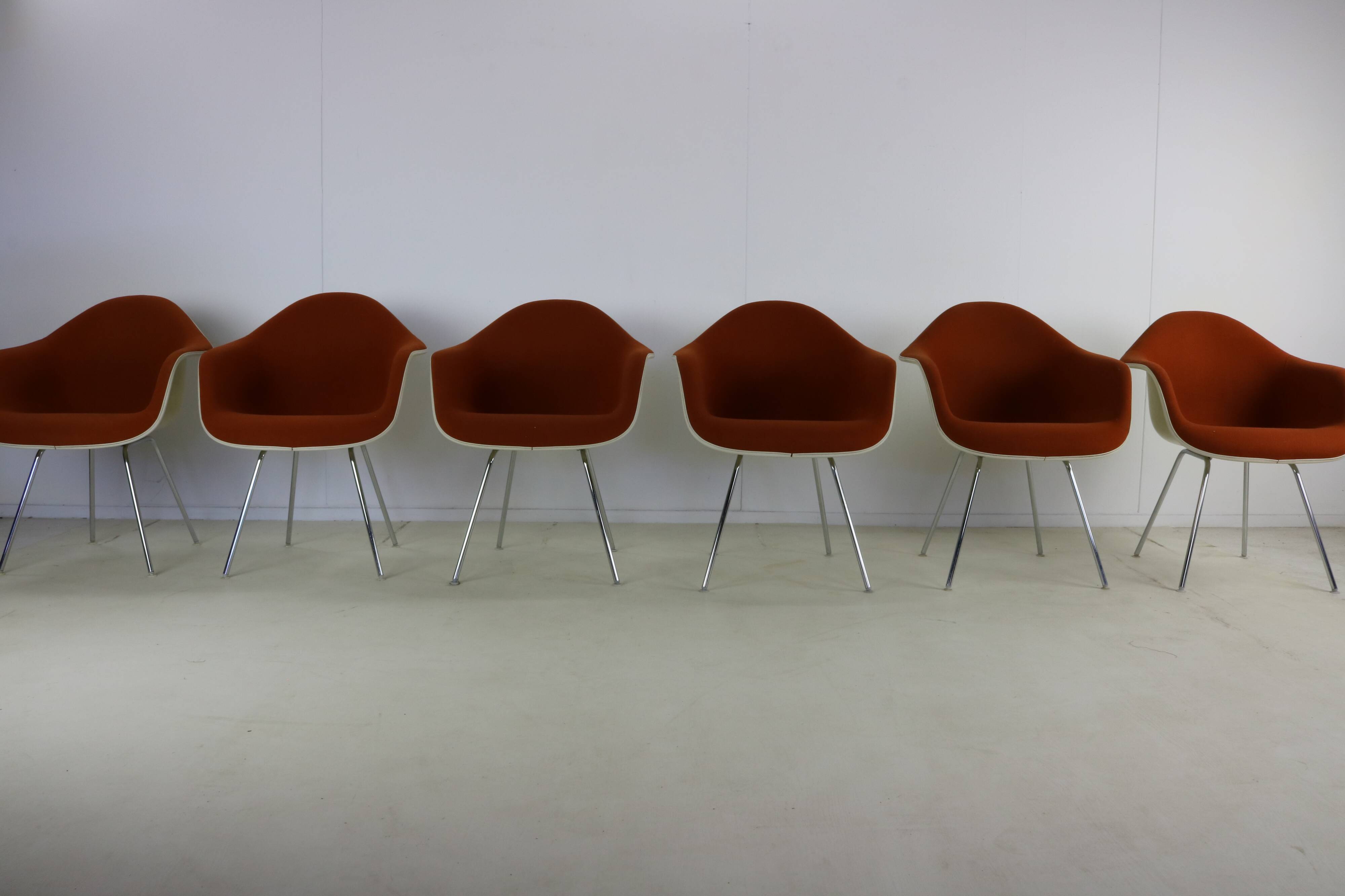 Set of six dining chairs by Charles Eames